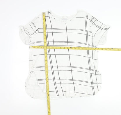 Womens UK Size 12 Zara White Basic T-Shirt