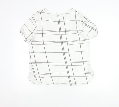 Womens UK Size 12 Zara White Basic T-Shirt