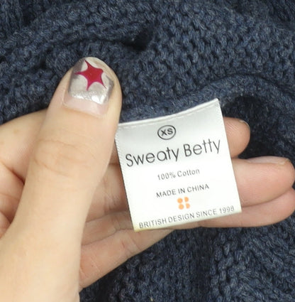 Womens UK Size XS Sweaty Betty Blue Pullover Jumper