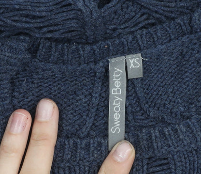 Womens UK Size XS Sweaty Betty Blue Pullover Jumper
