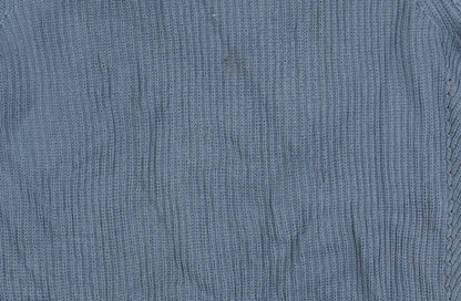 Fat Face Mens Blue Cotton Crew Neck Jumper L Regular Fit Knitwear