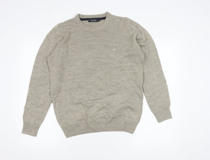 James Pringle Men’s Beige Acrylic Knit Pullover Jumper M