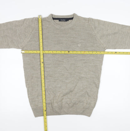 James Pringle Men’s Beige Acrylic Knit Pullover Jumper M