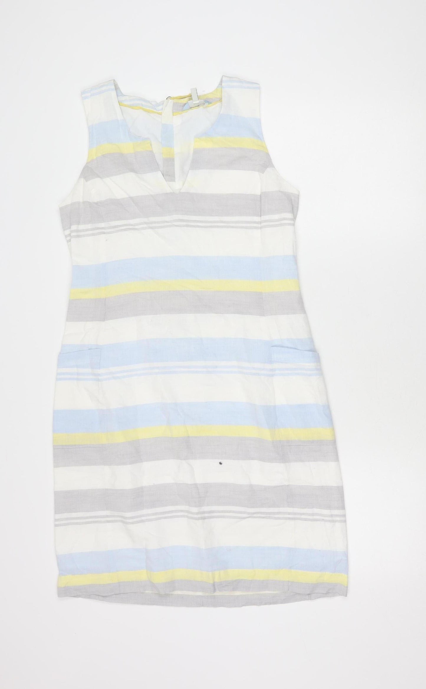 Joules Women’s Multicoloured Stripe Shift Dress UK 10 Sleeveless