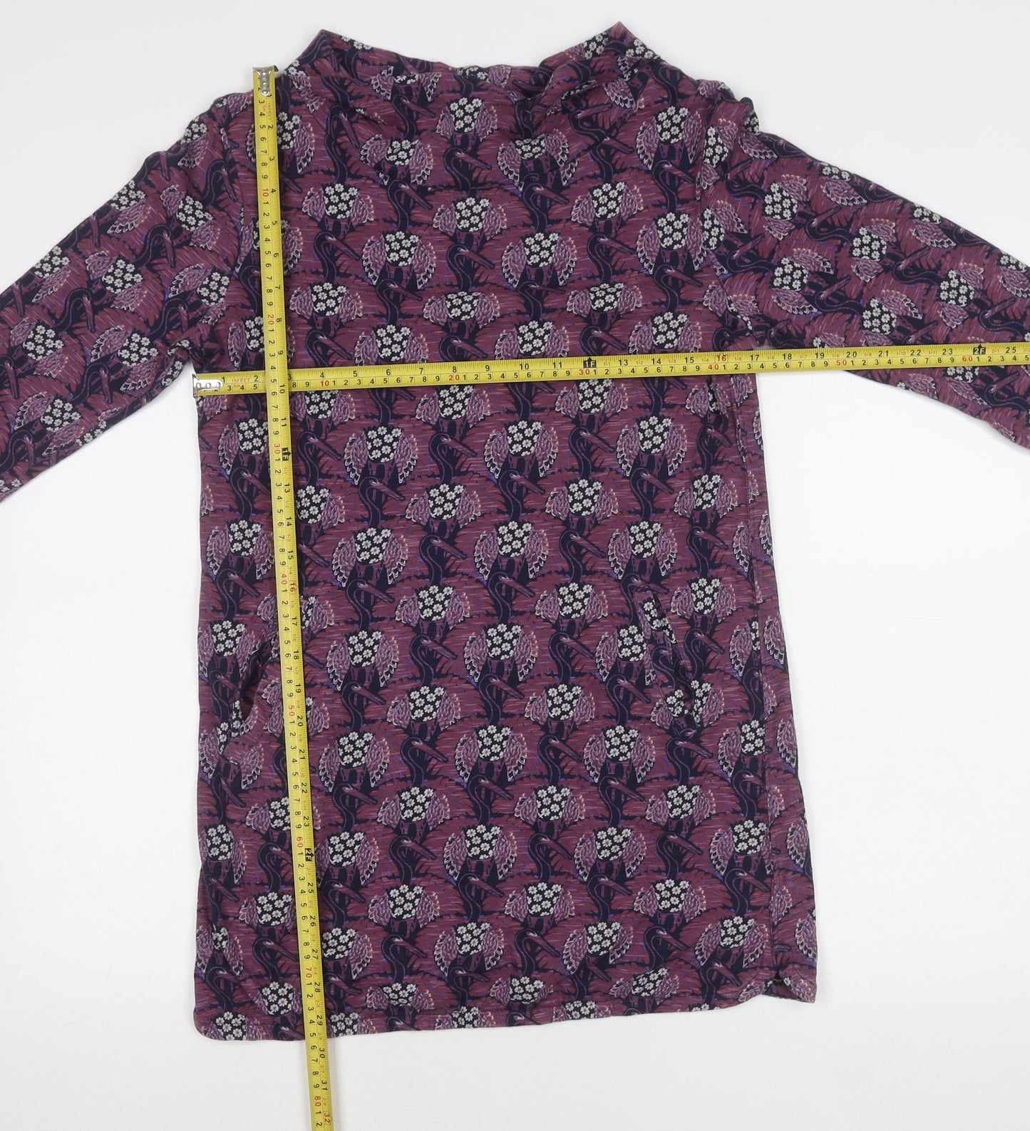 Womens UK Size 10 Weird Fish Multicoloured Tunic Blouse