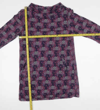 Womens UK Size 10 Weird Fish Multicoloured Tunic Blouse