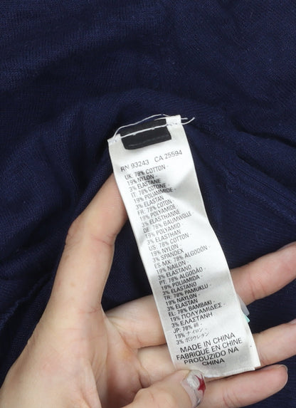 Diesel Mens Blue Slim Fit Crew Neck Cotton Jumper Size S