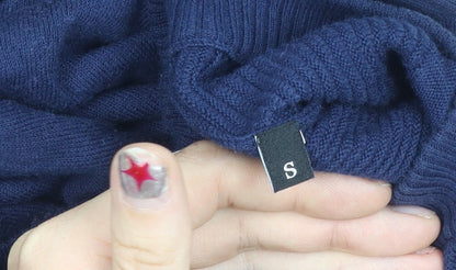 Diesel Mens Blue Slim Fit Crew Neck Cotton Jumper Size S