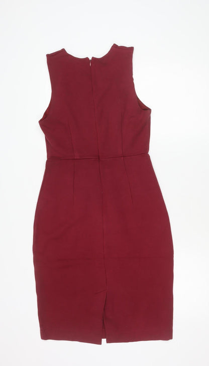 French Connection Women’s Red Sleeveless Sheath Dress Size 10