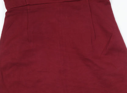 French Connection Women’s Red Sleeveless Sheath Dress Size 10