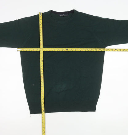 James Pringle Men’s Green Acrylic Crew Neck Pullover Jumper Size S