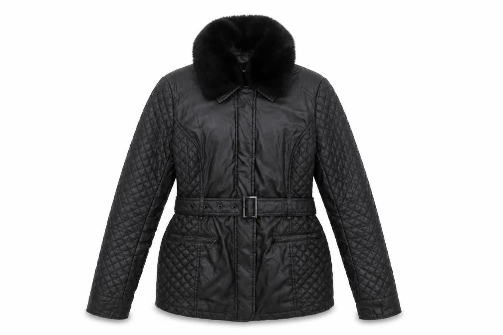 Womens UK Size S Oasis Black Quilted Coat