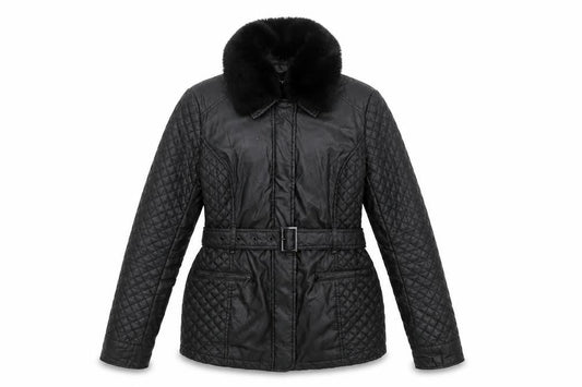 Womens UK Size S Oasis Black Quilted Coat