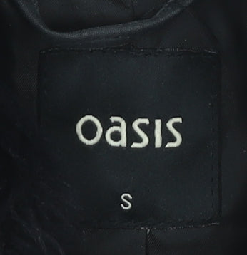 Womens UK Size S Oasis Black Quilted Coat