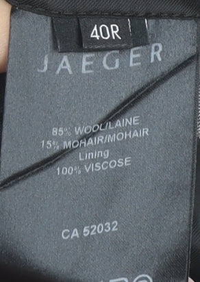 Jaeger Men’s Grey Wool Mohair Blazer 40R Regular Fit Jacket