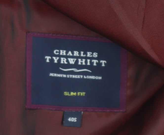 Mens UK Size 40 Charles Tyrwhitt Regular Grey Suit Jacket
