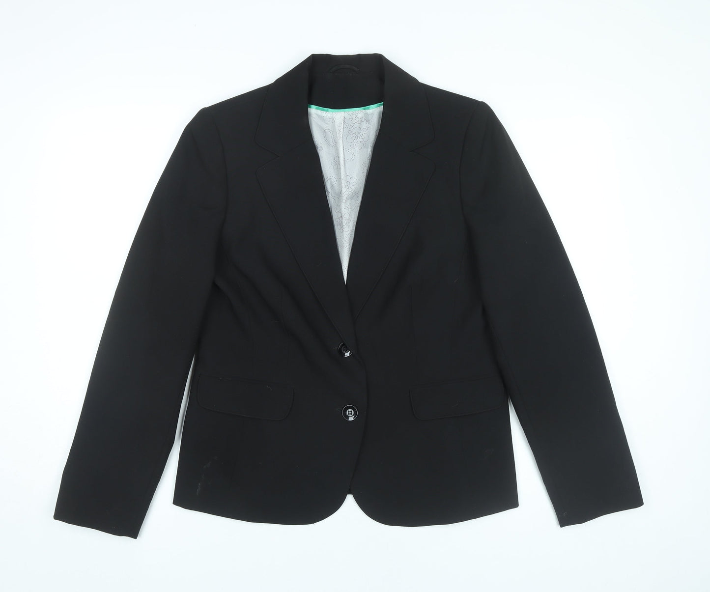 Dorothy Perkins Womens Black Blazer UK 14 Regular Fit Work Jacket