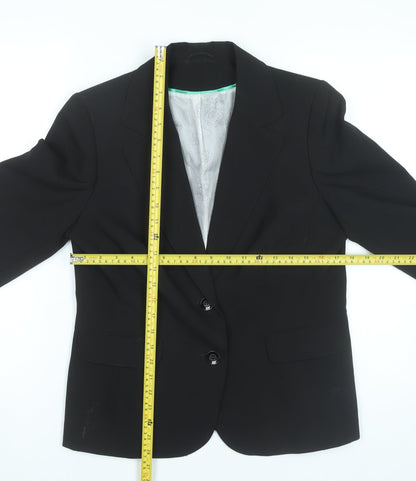 Dorothy Perkins Womens Black Blazer UK 14 Regular Fit Work Jacket