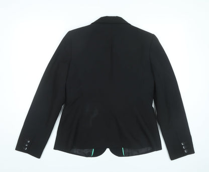 Dorothy Perkins Womens Black Blazer UK 14 Regular Fit Work Jacket