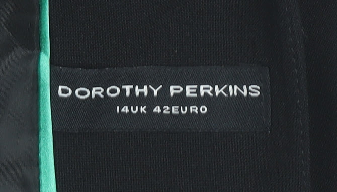 Dorothy Perkins Womens Black Blazer UK 14 Regular Fit Work Jacket