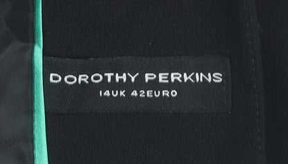 Dorothy Perkins Womens Black Blazer UK 14 Regular Fit Work Jacket