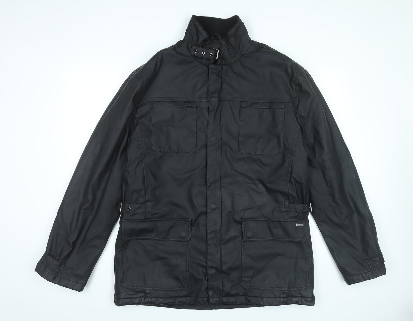 Mens UK Size L Feraud Black Military Jacket