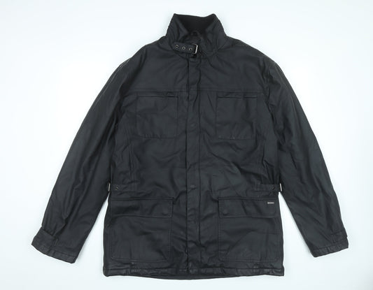 Mens UK Size L Feraud Black Military Jacket