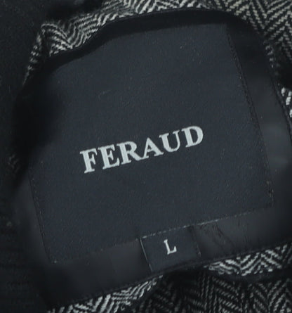 Mens UK Size L Feraud Black Military Jacket