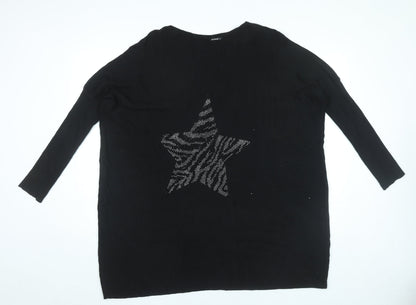 Womens UK Size XL Roman Black Pullover Jumper