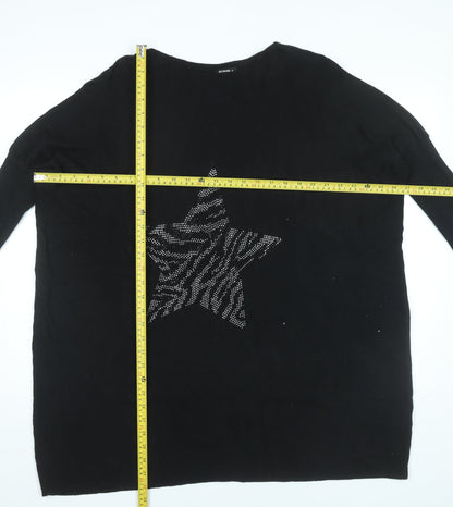 Womens UK Size XL Roman Black Pullover Jumper