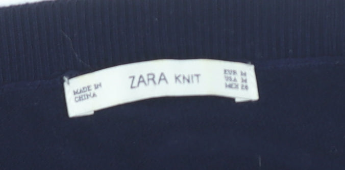 Womens UK Size M Zara Blue Pullover Jumper