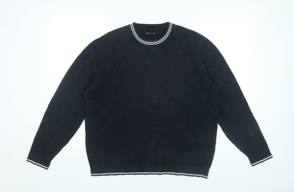 Red Herring Men’s Black Cotton Crew Neck Jumper Size L