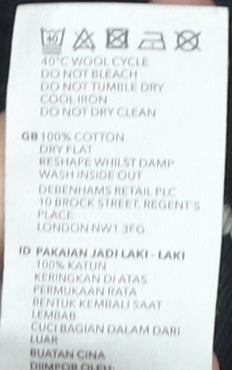 Red Herring Men’s Black Cotton Crew Neck Jumper Size L