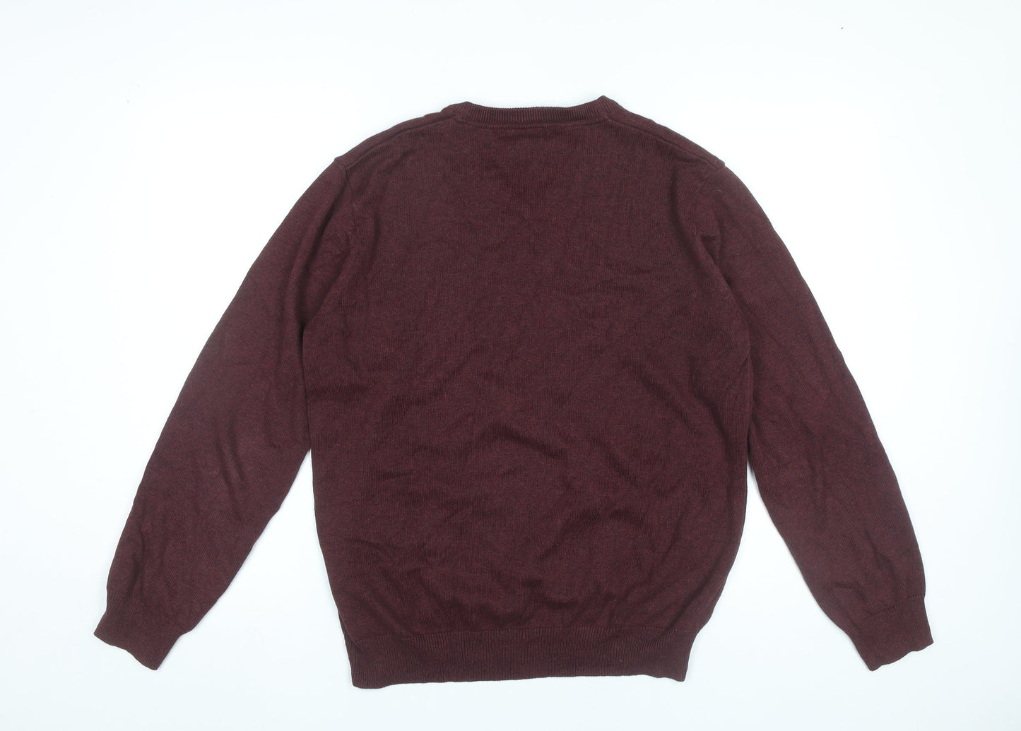 Dunnes Men’s Red V-Neck Cotton Knit Jumper Size M