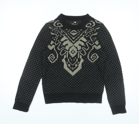 Womens UK Size 10 Atmosphere Black Pullover Jumper