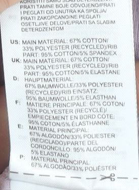 Adidas Womens Purple 1/2 Zip Sweatshirt UK 8 Cotton Blend Logo