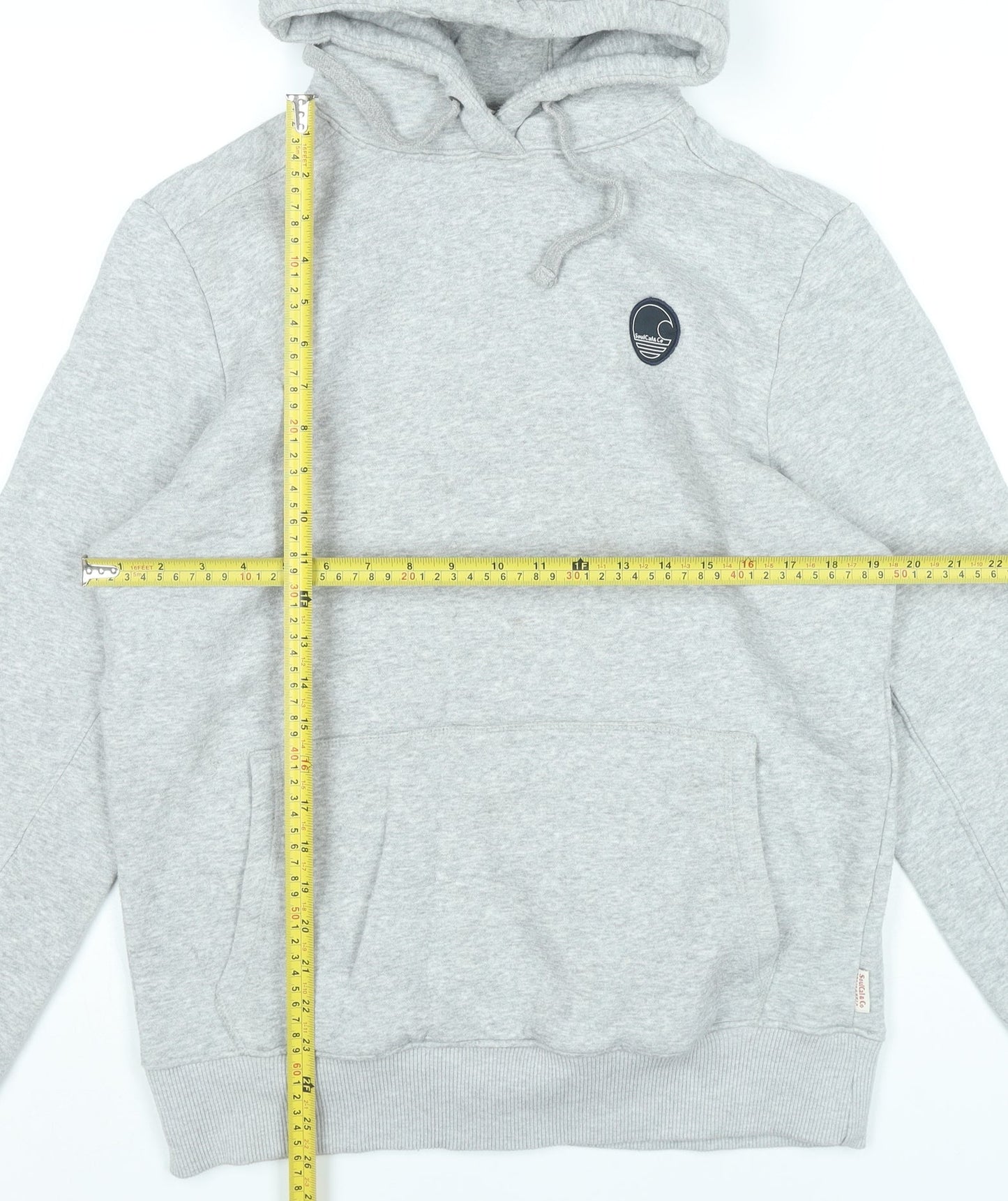 Mens UK Size M SoulCal & Co Grey Pullover Hoodie
