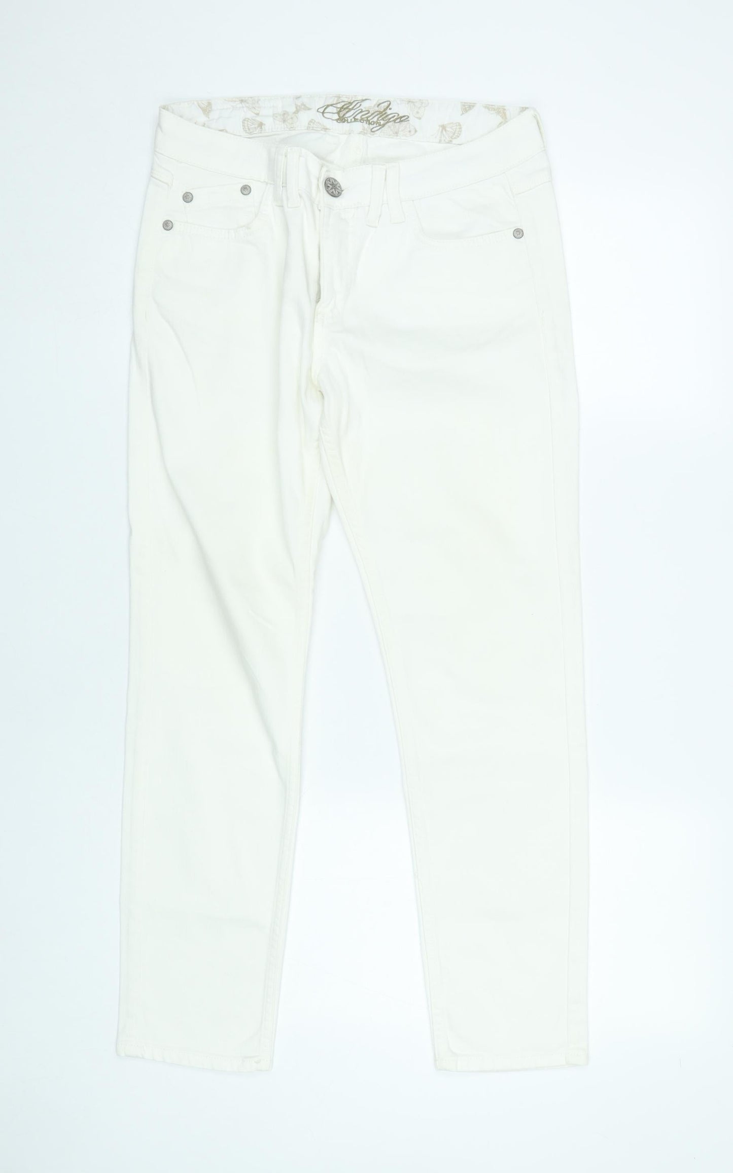 Marks and Spencer Women’s White Skinny Jeans Size 12 Short Stretch Denim