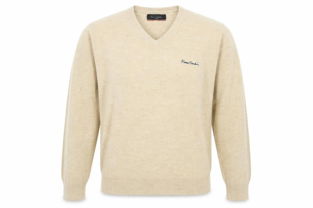 Mens UK Size XL Pierre Cardin Beige Pullover Jumper