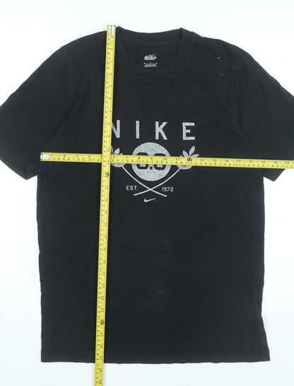Nike Men’s Black M Graphic Print Crew Neck Short Sleeve T-Shirt
