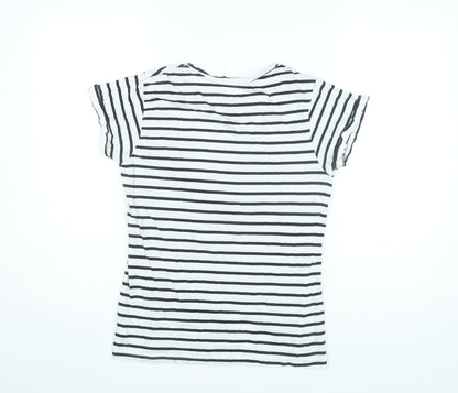 Womens UK Size XS Disney Black Basic T-Shirt