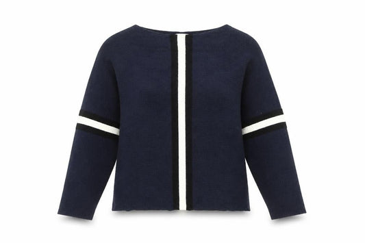Womens UK Size 14 Apricot Blue Pullover Jumper