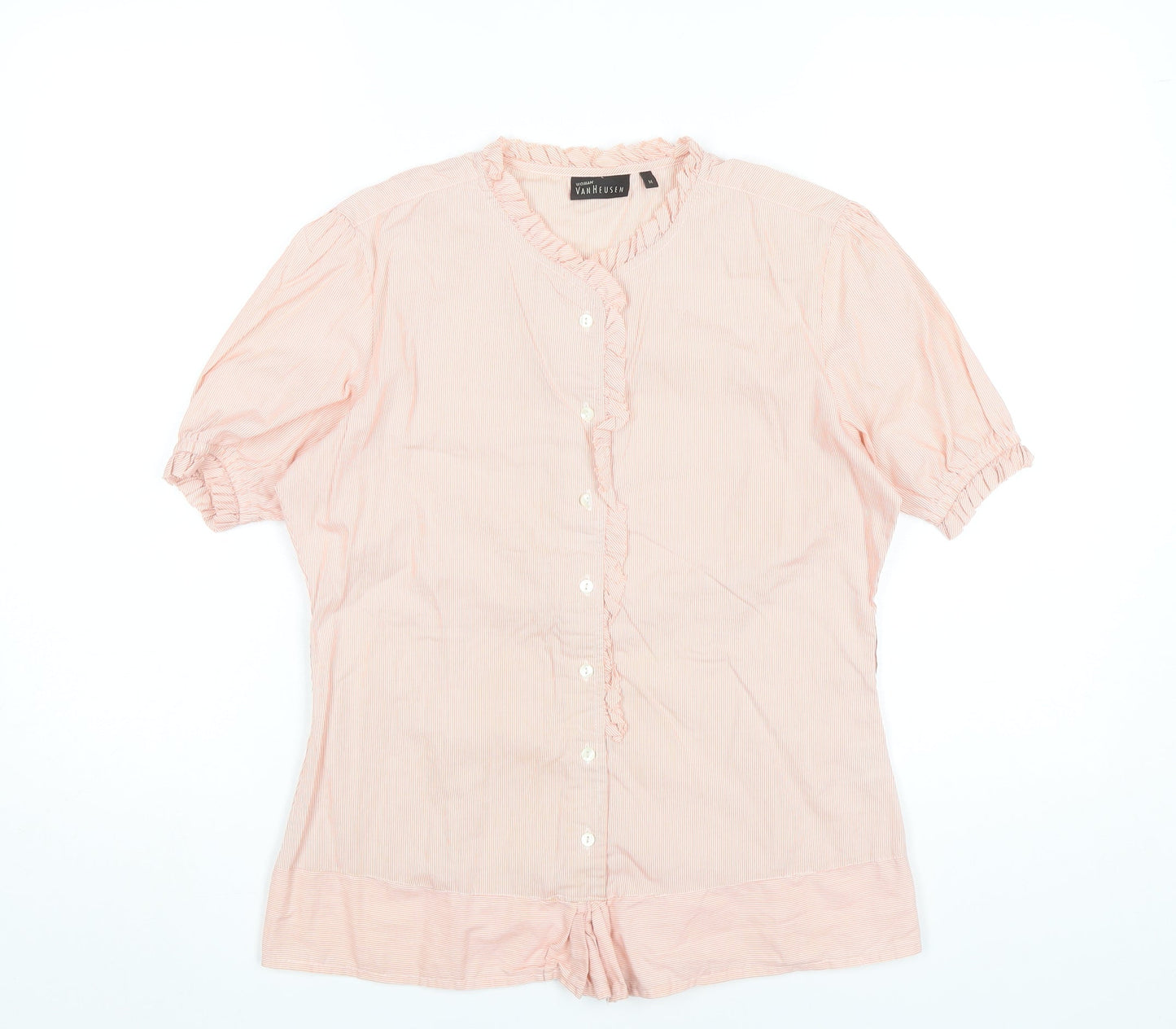 Womens UK Size M Van Heusen Pink Basic Blouse