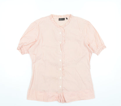 Womens UK Size M Van Heusen Pink Basic Blouse