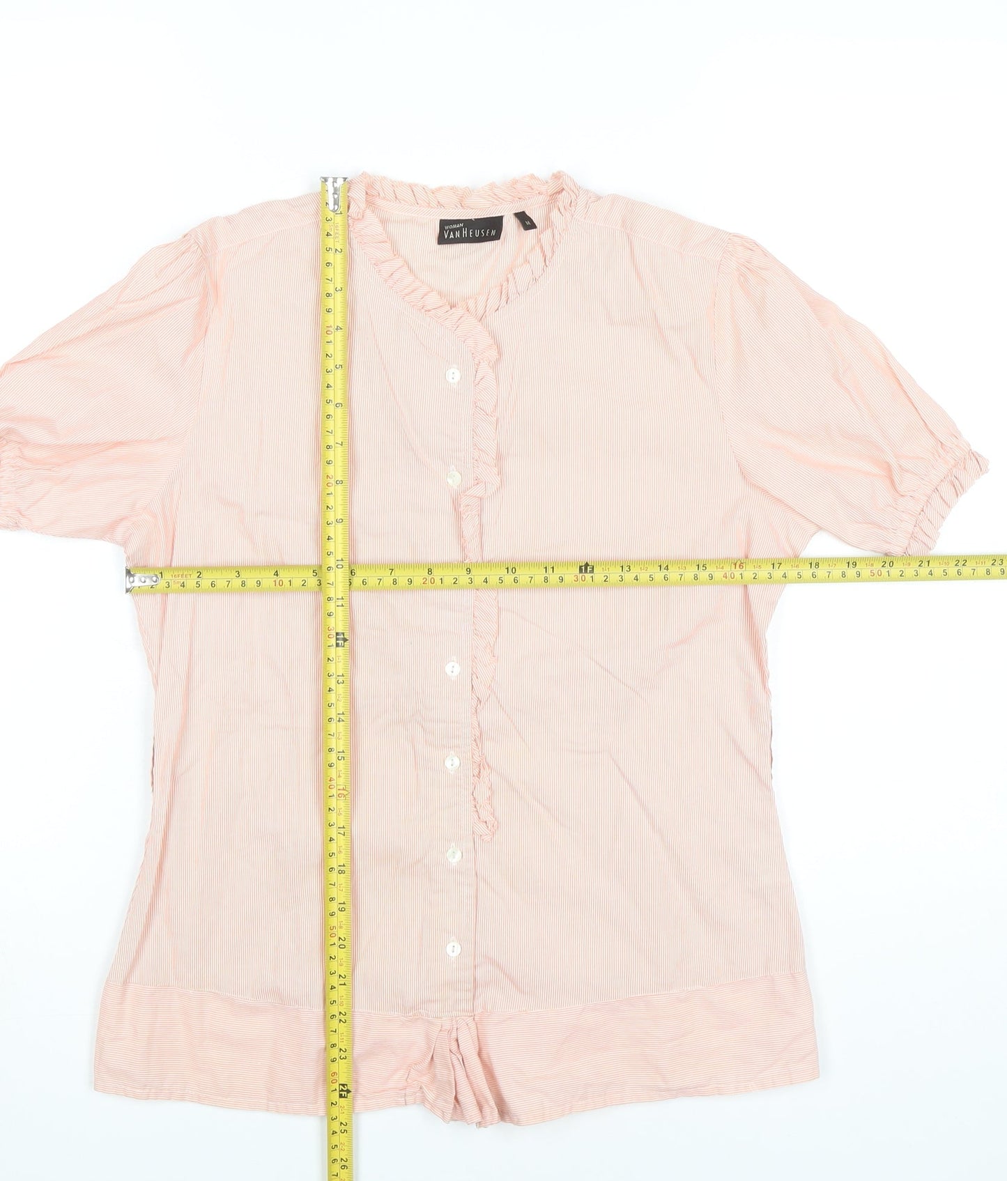 Womens UK Size M Van Heusen Pink Basic Blouse