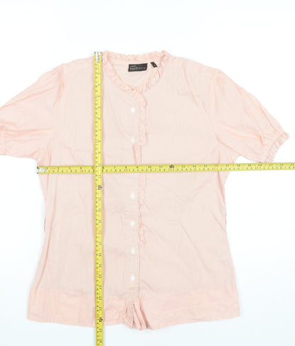 Womens UK Size M Van Heusen Pink Basic Blouse