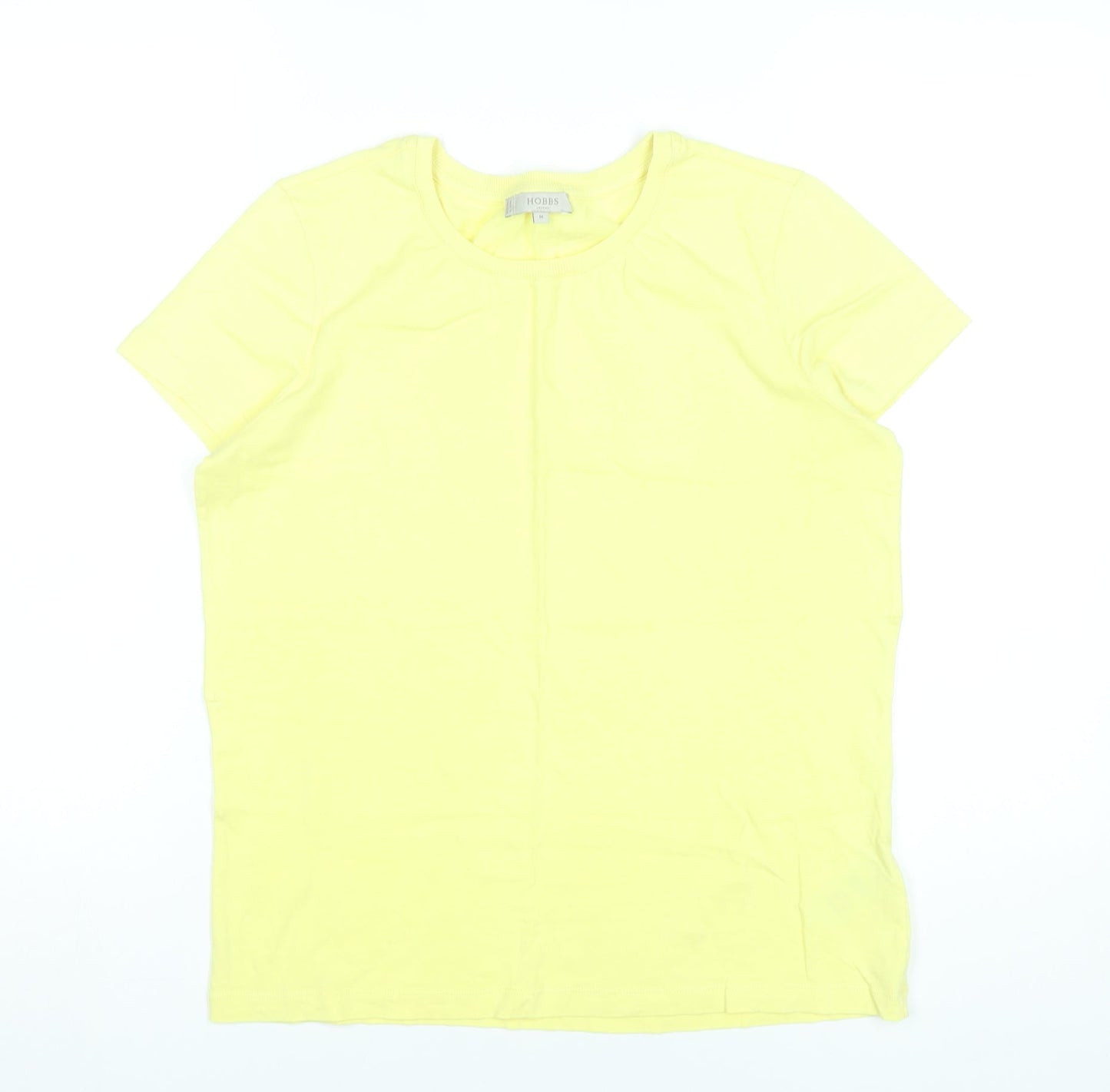 Womens UK Size M Hobbs Yellow Basic T-Shirt