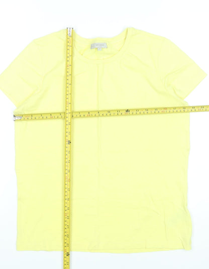 Womens UK Size M Hobbs Yellow Basic T-Shirt