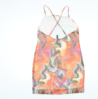 H&M Divided Women’s Multicoloured Bodycon Halter Dress Size 14