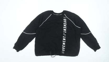 Next Women’s Black Pullover Sweatshirt Size 12 Logo Print